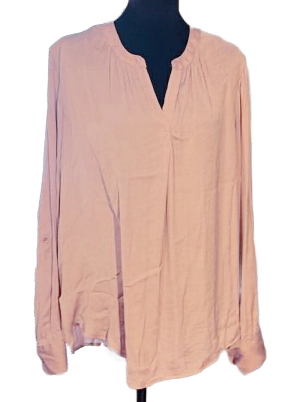Simply Vera Lilac Lightweight Silky V-Neck Blouse